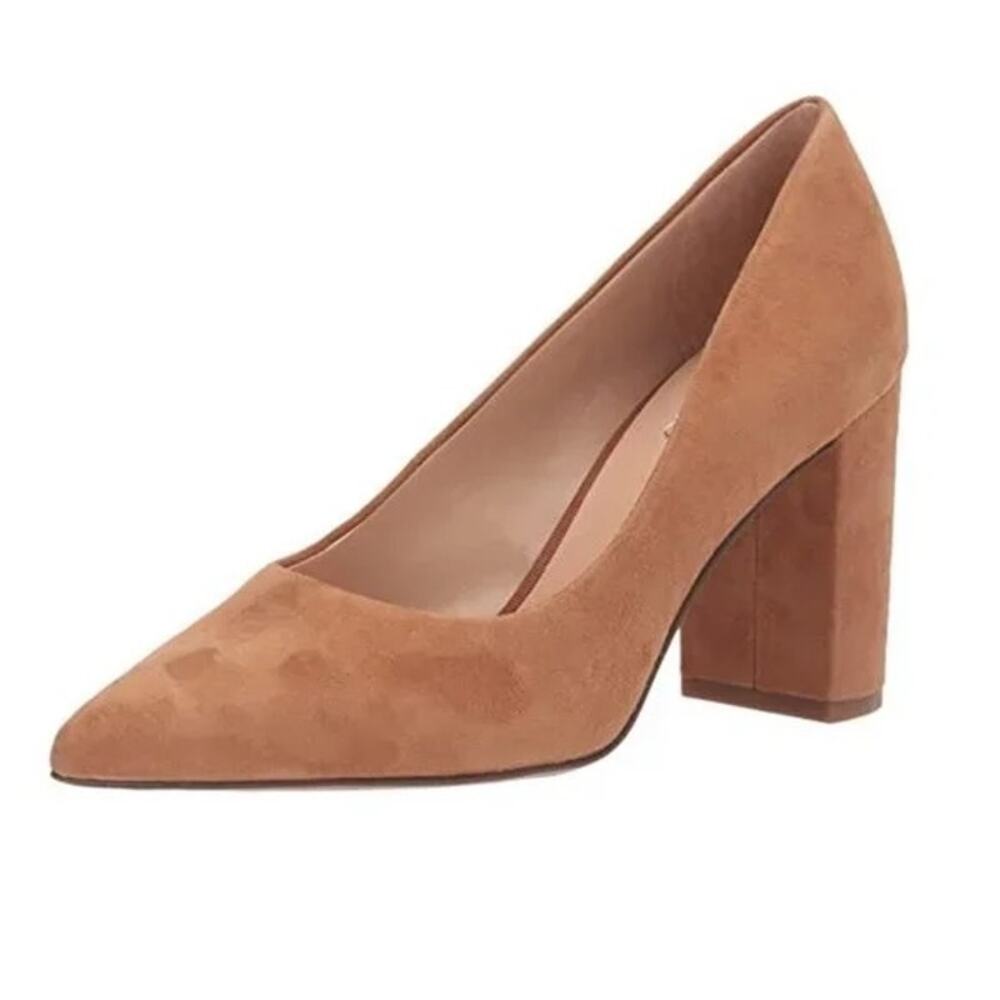 Franco Sarto Tan Suede Palma Pointed Toe Pump Size 7